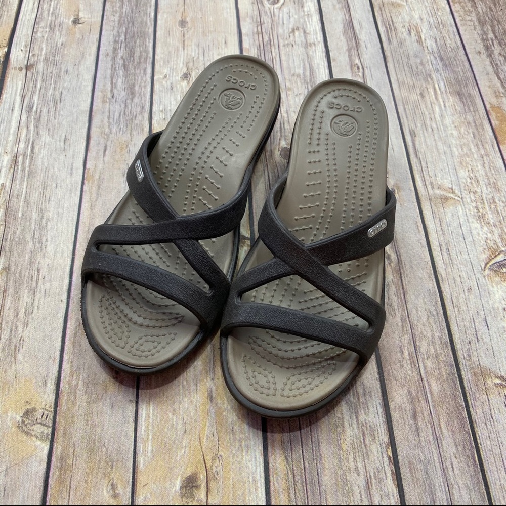 Crocs Wedge Sandals Size 7